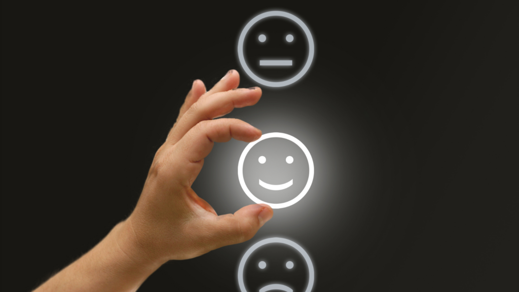 Une notation par emoji pour récolter le feedback d'une personne.